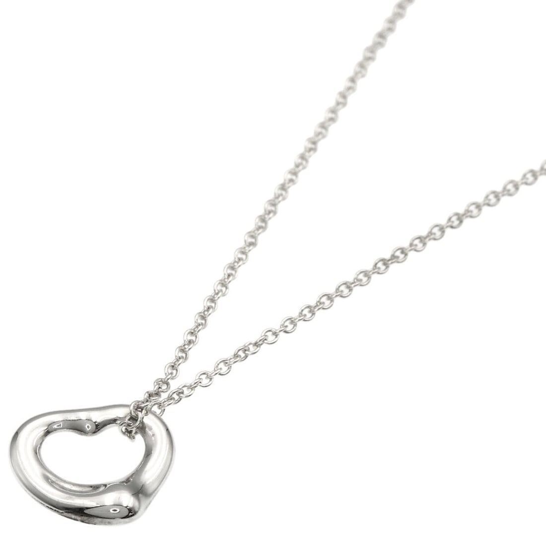 Tiffany & Co. Open Heart Mini Necklace, Silver, Women's.: --- Catalog ---Category: SizePendant Size: 9.9mm x 10.9mm / 0.38'' x 0.42''Neck Circumference: 40 cm / 15.74''Category: DesignGender: WomenMaterial: SilverNecklace Type: NecklaceCategory: GeneralBrand