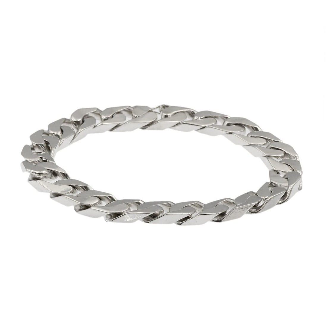 Gucci Cuban link bracelet, silver, women's. (1 of 9)