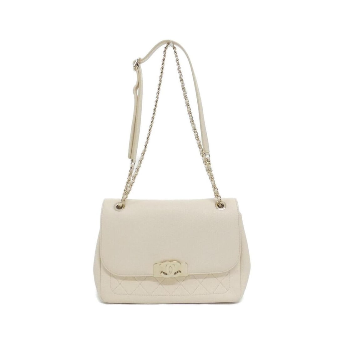Chanel 93856 Shoulder Bag: --- Catalog ---Category: SizeSize (HxWxD): 16cm x 24cm x 7cm / 6.29'' x 9.44'' x 2.75''Category: DesignType: Shoulder bagColor: WhiteGender: WomenMaterial: Grained Calfskin Category: GeneralBrand: