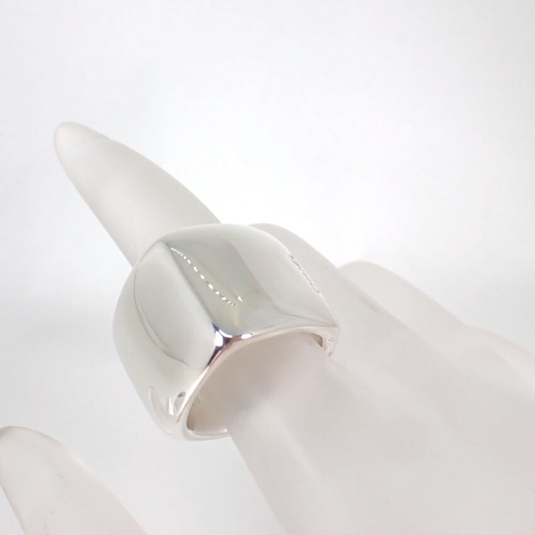 CHANEL 925 Square Wide Ring, Size 15 - 5