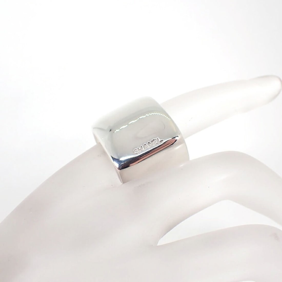 CHANEL 925 Square Wide Ring, Size 15 - 6
