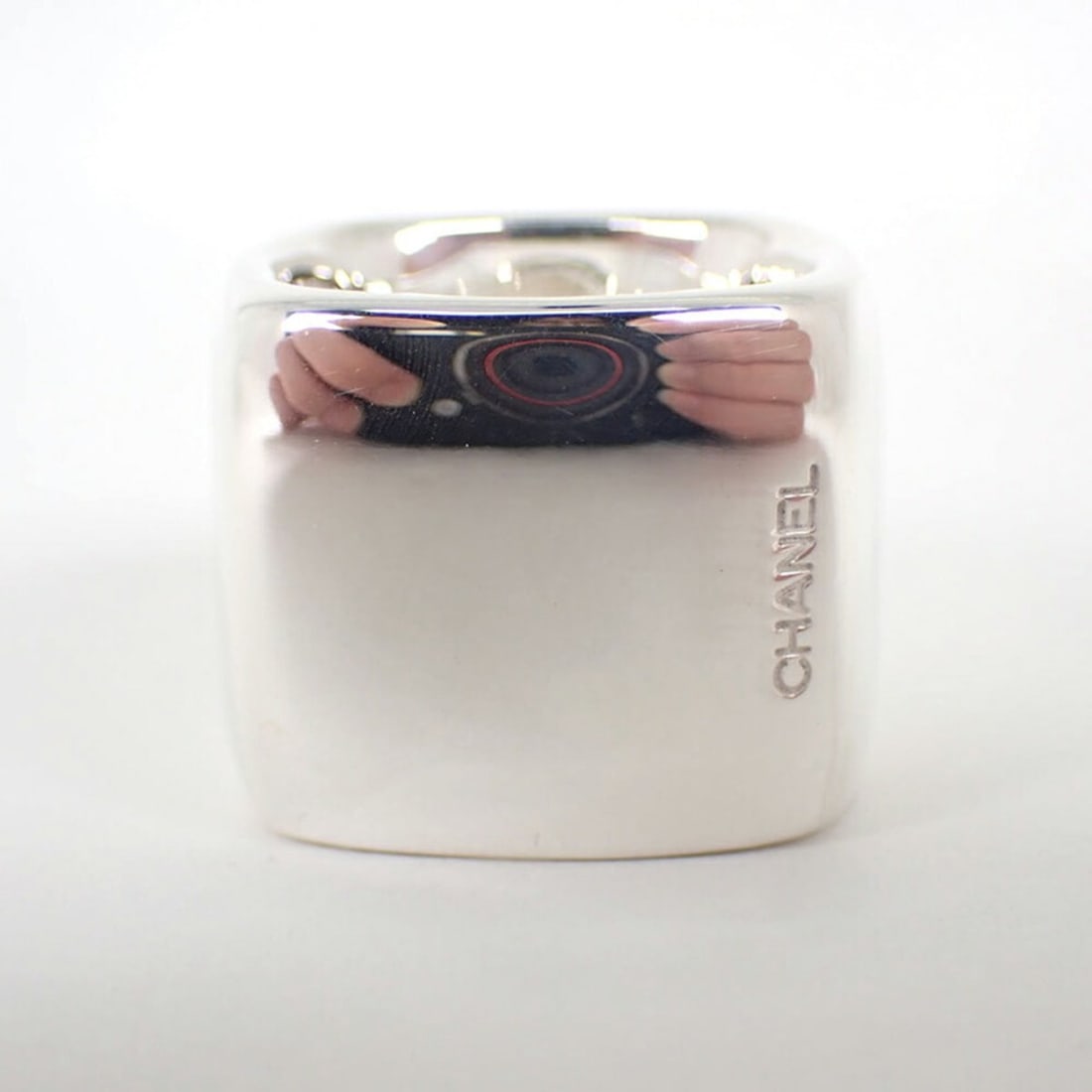 CHANEL 925 Square Wide Ring, Size 15 - 8