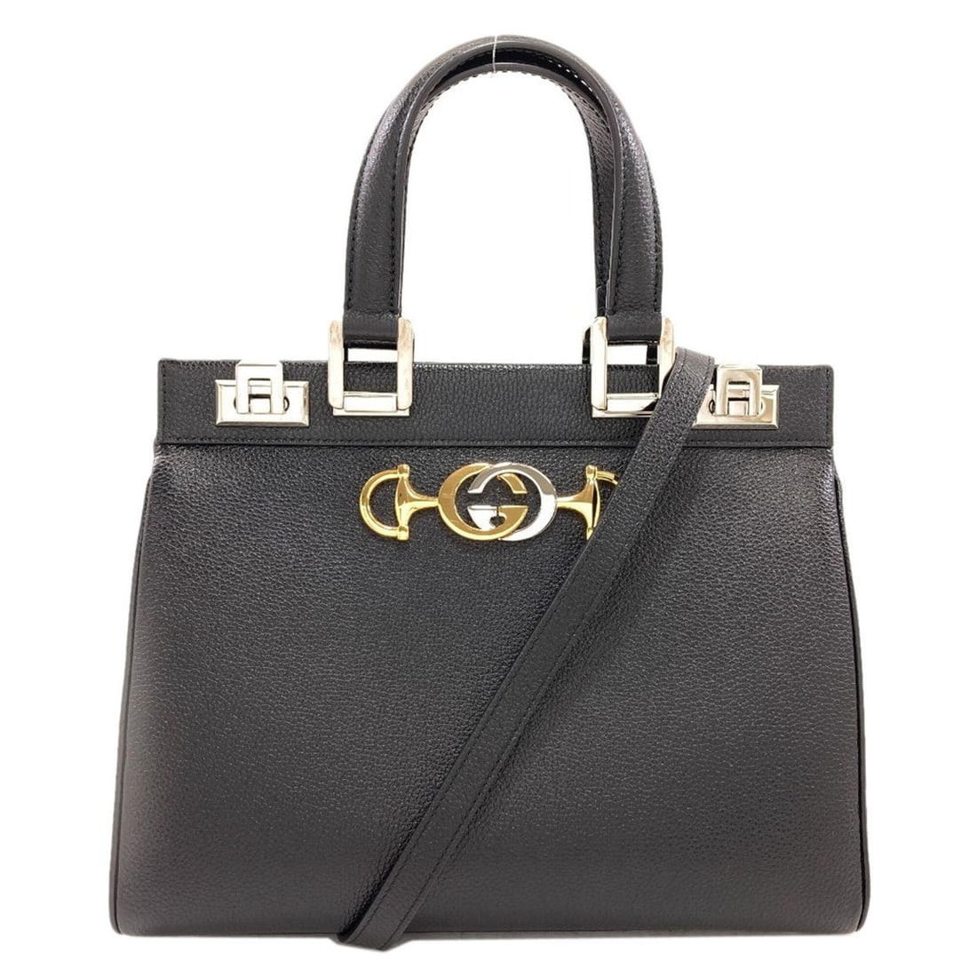 Gucci 569712 Zumi 2-Way Handbag Calfskin Women's GUCCI: --- Catalog ---Category: SizeSize (HxWxD): 22cm x 27.5cm x 11.5cm / 8.66'' x 10.82'' x 4.52''Strap Length: 74cm - 89cm / 29.13'' - 35.03''Handle Length: 26cm / 10.23''Category: DesignType: HandbagColo