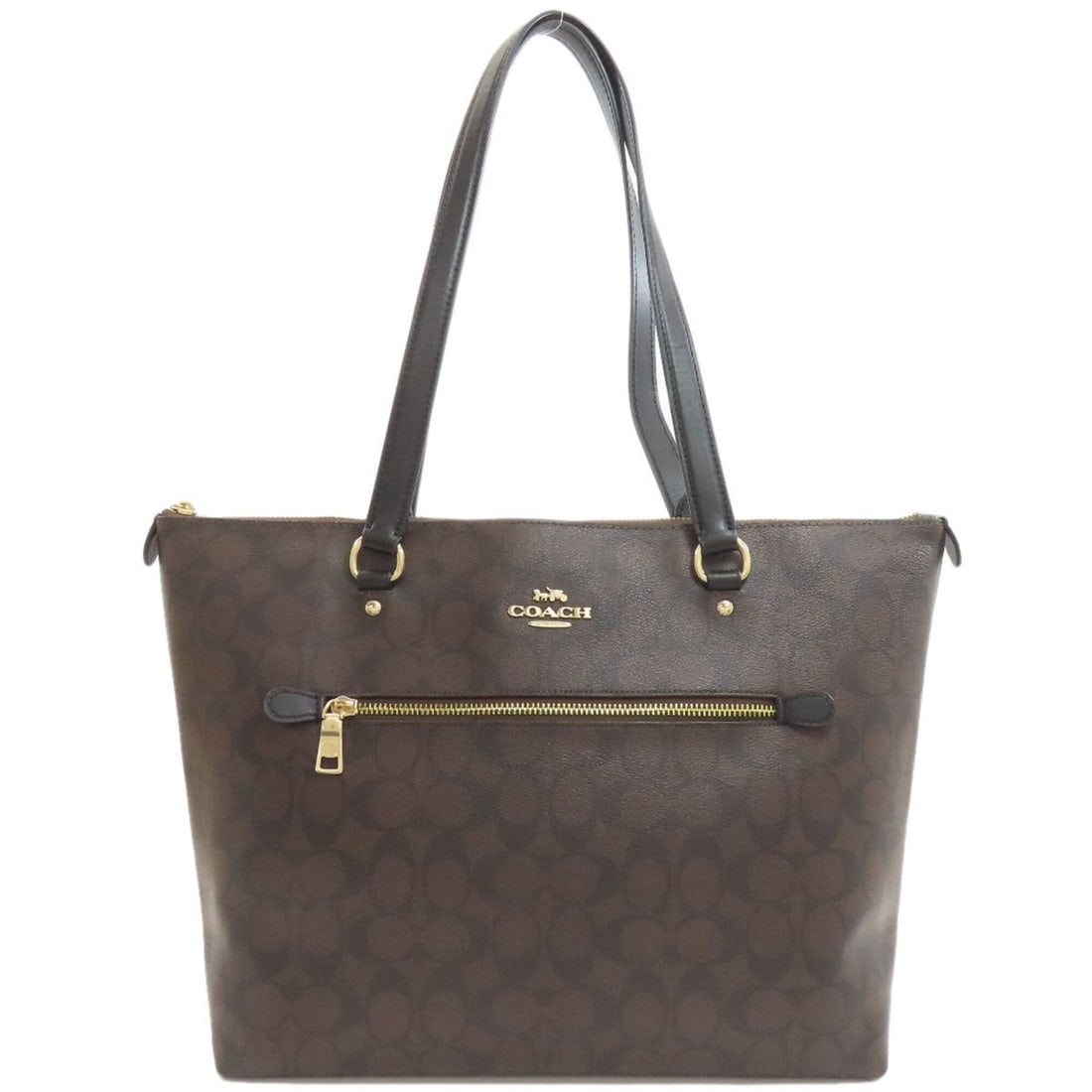 Coach 79609 Signature Tote Bag PVC Women's COACH: --- Catalog ---Category: SizeSize (HxWxD): 28.5cm x 41.5cm x 14cm / 11.22'' x 16.33'' x 5.51''Category: DesignType: Tote bagColor: Black, Dark brownGender: WomenMaterial: PVC Category: GeneralMPN: 796