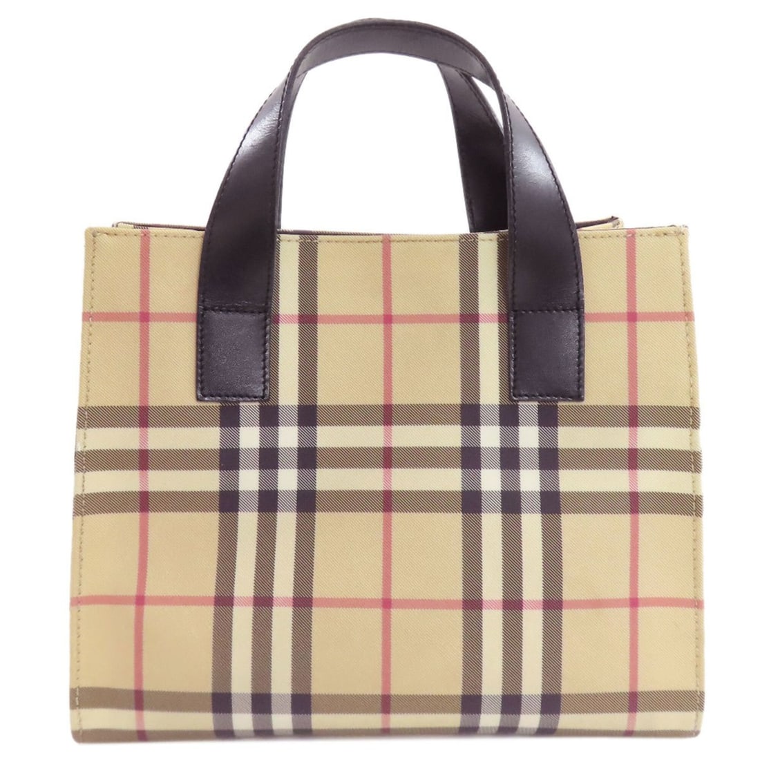 Burberry Check Handbag PVC Women's BURBERRY: --- Catalog ---Category: SizeSize (HxWxD): 21cm x 26cm x 11.5cm / 8.26'' x 10.23'' x 4.52''Category: DesignType: HandbagColor: BeigeGender: WomenMaterial: PVC Category: GeneralBrand: Burberry--- Item 