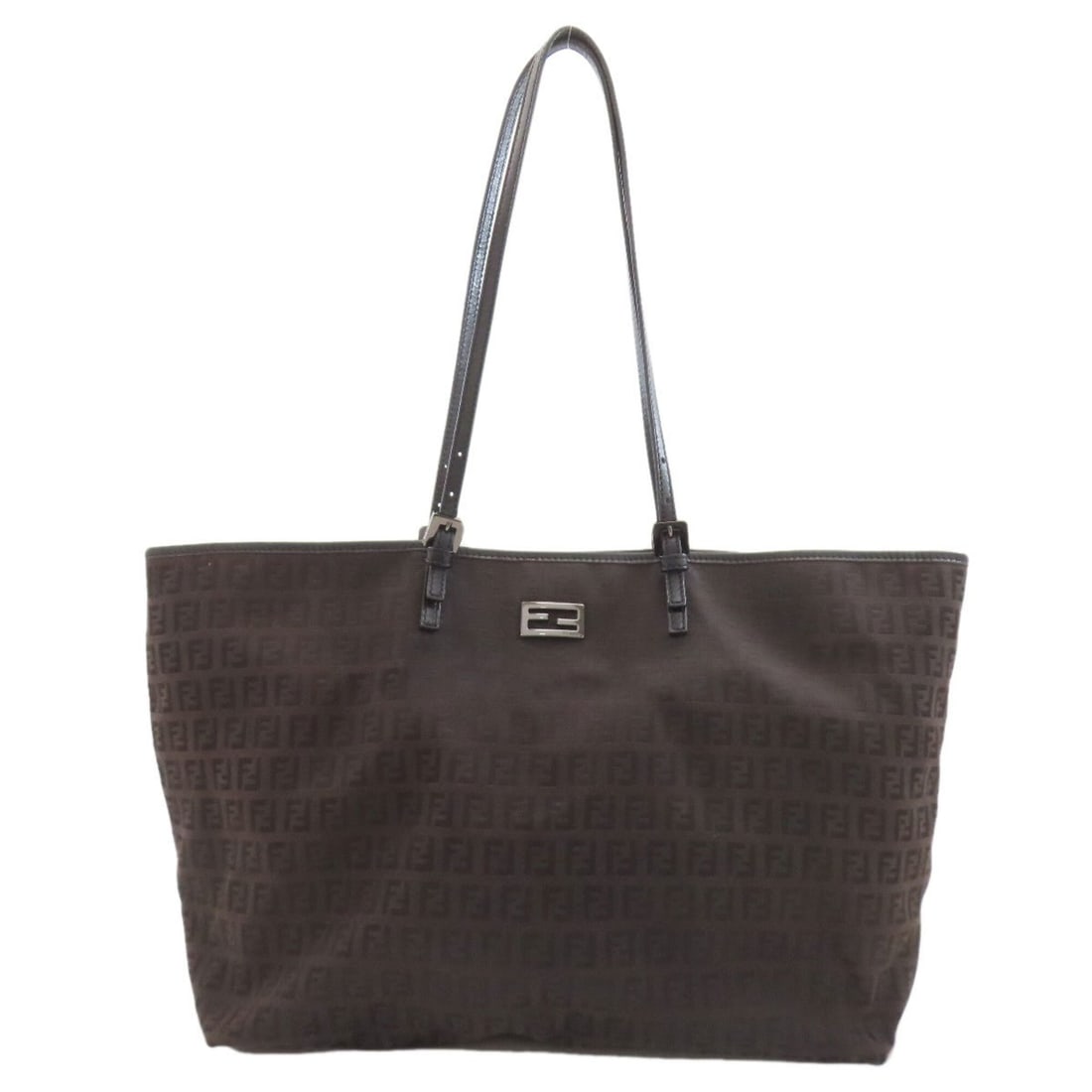 Fendi Zucchino Pattern Canvas Tote Bag for Women: --- Catalog ---Category: SizeSize (HxWxD): 26cm x 35cm x 13.5cm / 10.23'' x 13.77'' x 5.31''Handle Length: 53cm - 62cm / 20.86'' - 24.4''Category: DesignType: Tote bagColor: Dark brownGender: WomenMat