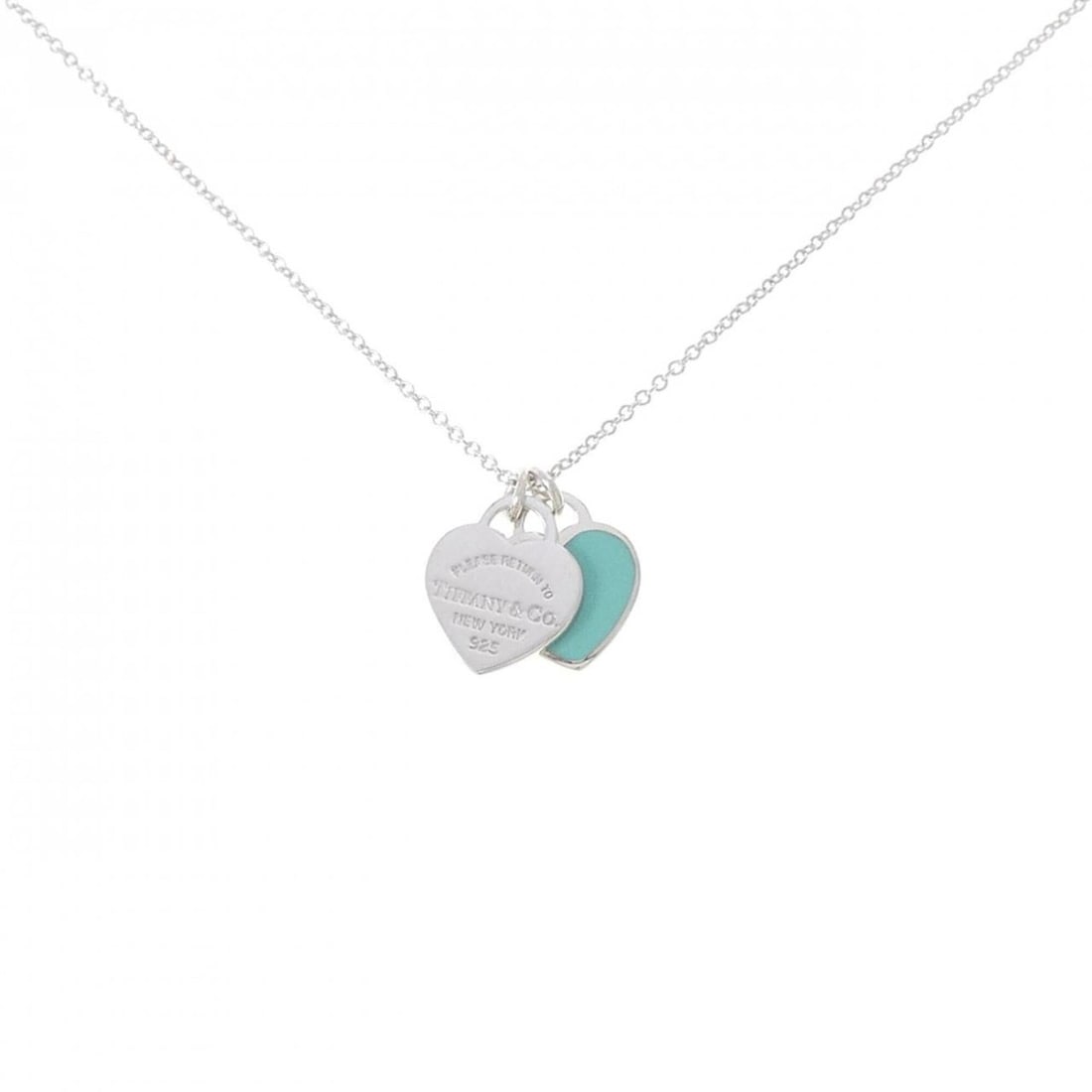 Tiffany & Co. Return to Mini Double Heart Tag Necklace: --- Catalog ---Category: SizePendant Size: 14.1mm x 13.5mm / 0.55'' x 0.53''Neck Circumference: 41 cm / 16.14''Category: DesignGender: WomenMaterial: Silver 925Pendant Type: PendantNecklace Type: Neck