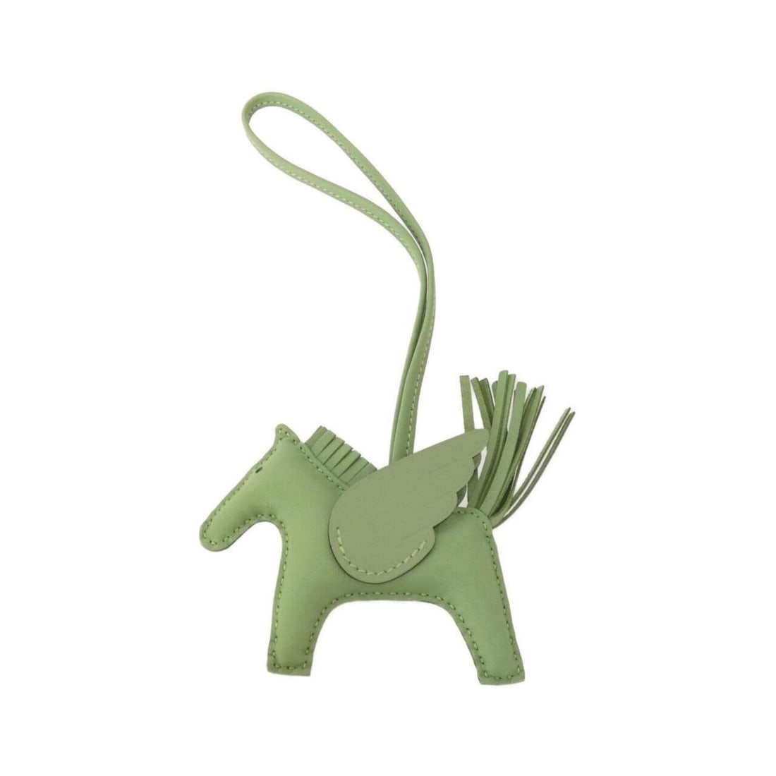 Hermes Rodeo Pegasus Accessory Bag Charm PM 083010CA: --- Catalog ---Category: SizeSize (HxWxD): 75.00mm x 85.00mm / 2.95'' x 3.35''Category: DesignType: Handbag charmColor: GreenGender: WomenMaterial: Agneau MiloCategory: GeneralMPN: 083010CABrand: