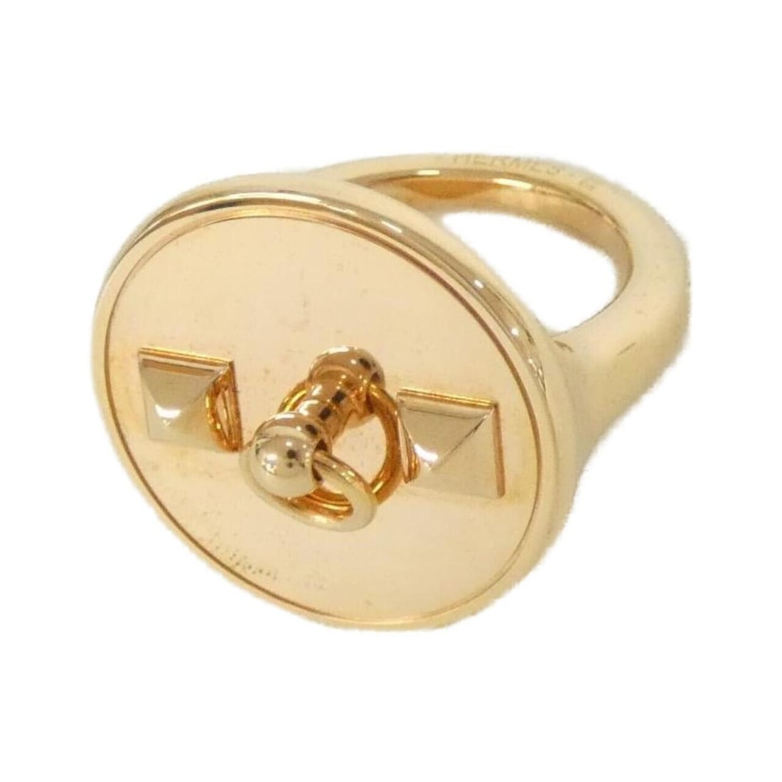 Hermes Collier de Chien 601249S Scarf Muffler Ring: --- Catalog ---Category: DesignType: Scarf ringColor: Gold, Rose goldGender: WomenCategory: GeneralBrand: HermesCategory: Physical PropertiesSize (HxWxD): 2.4cm x 2.4cm / 0.94'' x 0.94''--- Item List