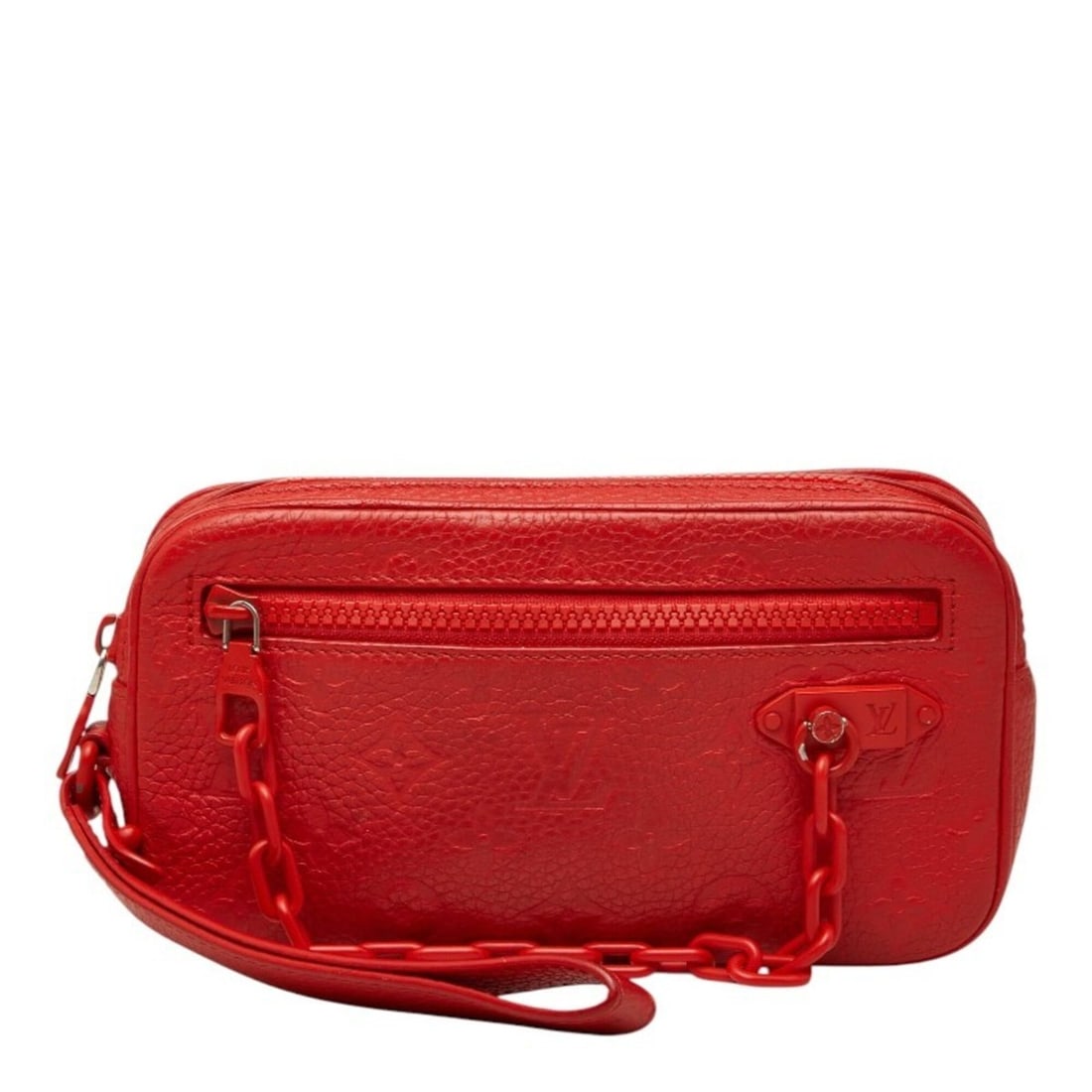 Louis Vuitton Taurillon Monogram Pochette Volga Clutch Bag, Second M53555, Red Leather, Women's: --- Catalog ---Category: SizeSize (HxWxD): 11.5cm x 21cm x 4cm / 4.52'' x 8.26'' x 1.57''Category: DesignType: Clutch bag, PochetteColor: Red colorGender: WomenMaterial: Leather Leather/Fur Type: Taur