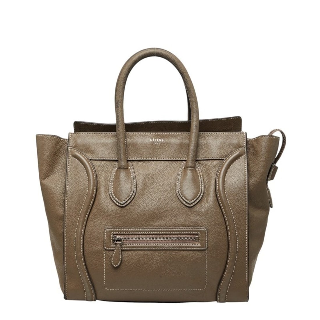 Celine Luggage Mini Shopper Handbag Tote Bag, Greige Leather, Women's CELINE: --- Catalog ---Category: SizeSize (HxWxD): 30cm x 48cm x 18cm / 11.81'' x 18.89'' x 7.08''Category: DesignType: Handbag, Tote bagColor: GrayishGender: WomenMaterial: Leather Category: GeneralBrand: Ce