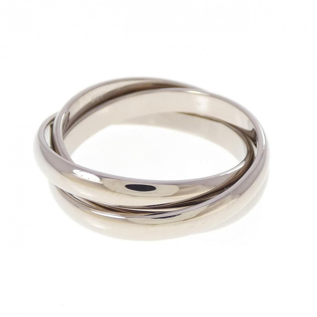 Cartier Trinity Ring: --- Catalog ---Category: SizeUS Size: 9Brand Size: 58Category: DesignType: Band ringGender: WomenMaterial: White gold (18K)Category: GeneralBrand: Cartier--- Item List ---Section: ConditionRanking: