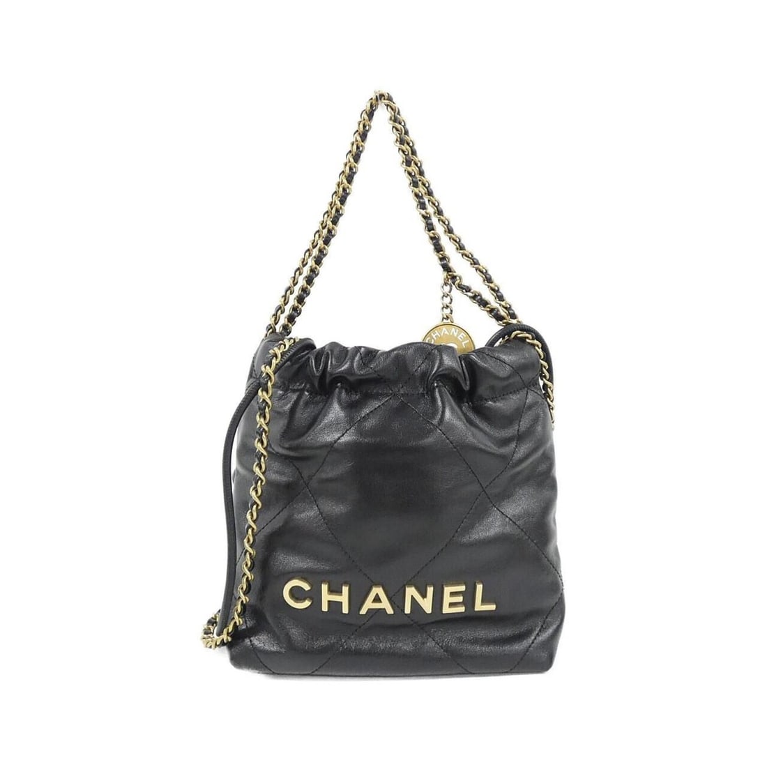 Chanel 22 Line MINI AS3980 Handbag: --- Catalog ---Category: SizeSize (HxWxD): 19cm x 18cm x 6cm / 7.48'' x 7.08'' x 2.36''Category: DesignType: HandbagColor: BlackGender: WomenMaterial: Leather Hardware Color: Matte goldLeather/Fur