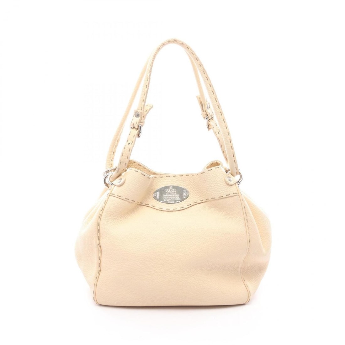 Fendi Selleria Handbag, Leather, Women's, Beige: --- Catalog ---Category: SizeSize (HxWxD): 25.5cm x 26cm x 18cm / 10.03'' x 10.23'' x 7.08''Category: DesignType: HandbagColor: BeigeGender: WomenMaterial: Leather Category: GeneralBrand: Fendi---