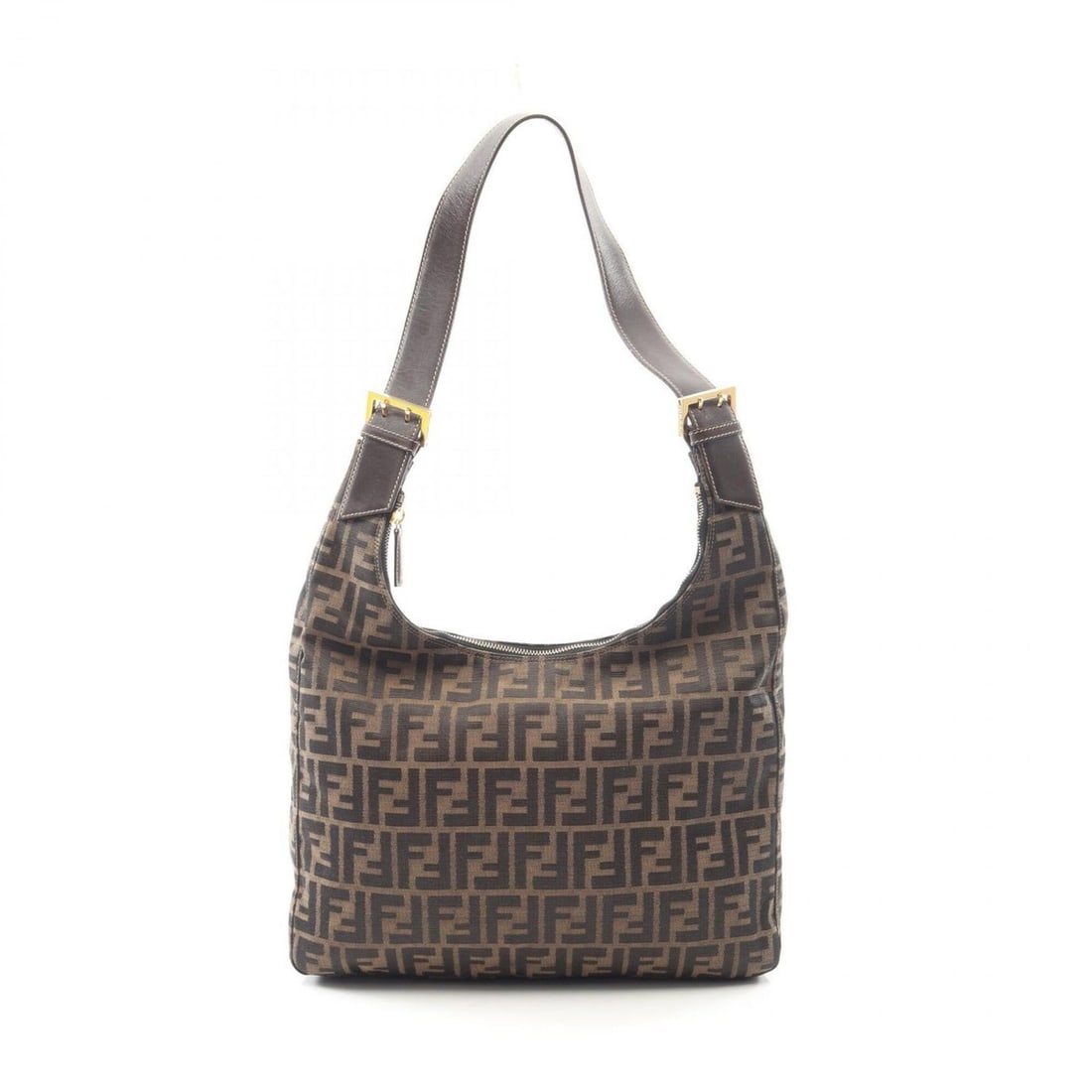 Fendi Zucca Shoulder Bag/Handbag, Canvas and Leather, Women's, Brown: --- Catalog ---Category: SizeSize (HxWxD): 26cm x 34cm x 10cm / 10.23'' x 13.38'' x 3.93''Category: DesignType: Shoulder bagColor: BrownGender: WomenMaterial: Zucca , Canvas , Leather Category: