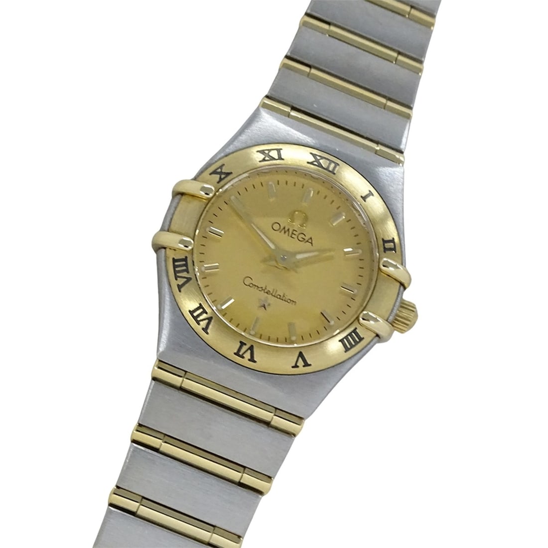 Omega Constellation Mini 1262.10 Women's Watch, Brand Name, Quartz, Stainless Steel (SS), Gold (YG),: --- Catalog ---Category: SizeWrist Size: 18cm / 7.08''Case Diameter: 22mm / 0.87''Category: DesignType: WristwatchGender: WomenColor (Dial): GoldMaterial (Band): Stainless steel, Yellow goldMaterial (