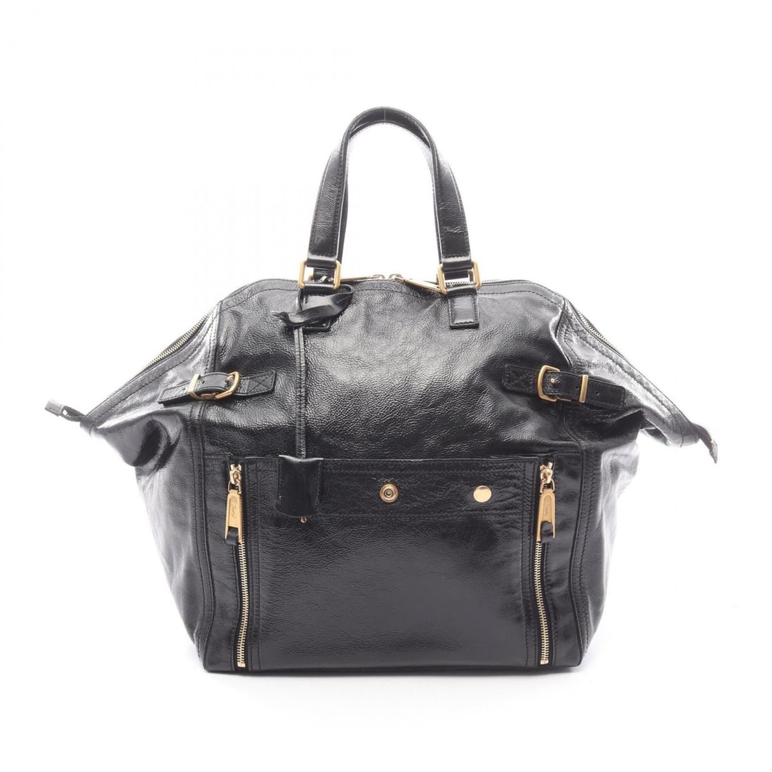 Yves Saint Laurent Downtown Tote Bag Handbag Patent Leather Women's Black (1 of 12)