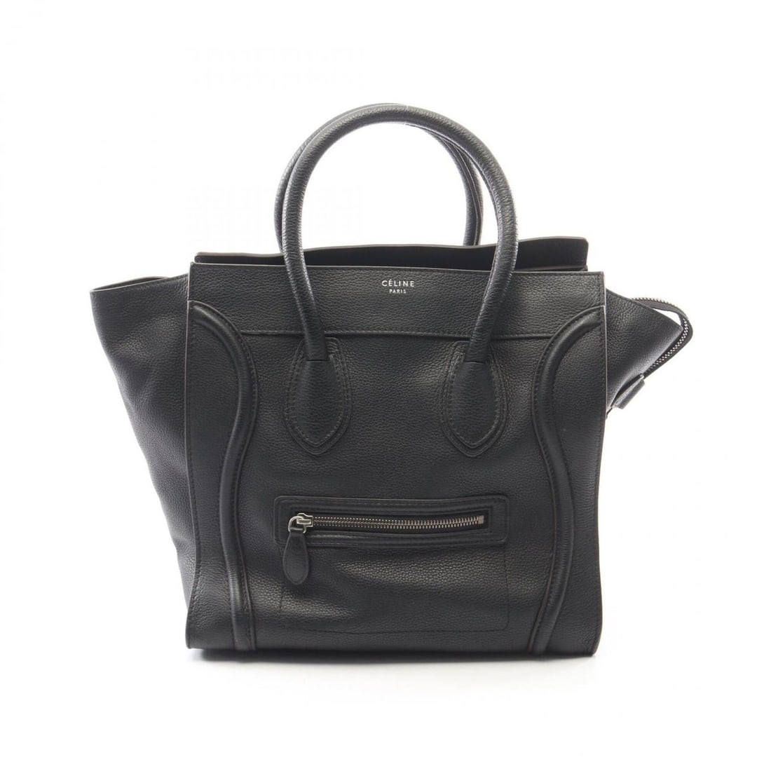 Celine Luggage Mini Shopper Handbag, Leather, Women's, Black, 165213: --- Catalog ---Category: SizeSize (HxWxD): 31cm x 30cm x 17cm / 12.2'' x 11.81'' x 6.69''Category: DesignType: HandbagColor: BlackGender: WomenMaterial: Leather Category: GeneralMPN: 165213Brand: Celi