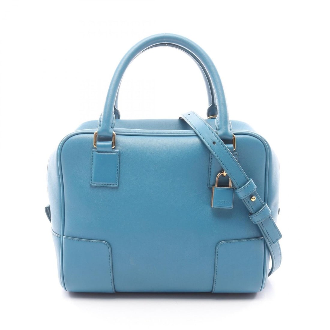 Loewe Amazona 19 Square 2-Way Handbag, Leather, Women's, Blue (1 of 20)