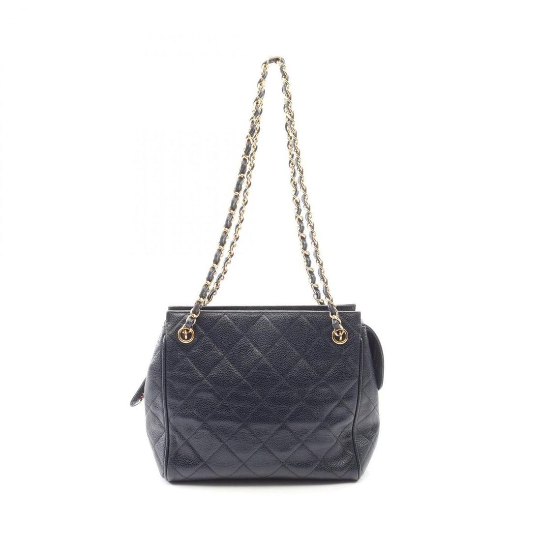 Chanel Matelassé Shoulder Bag/Handbag, Caviar Leather (Grained Calfskin), Women's, Navy: --- Catalog ---Category: SizeSize (HxWxD): 20cm x 21cm x 12cm / 7.87'' x 8.26'' x 4.72''Category: DesignType: Handbag, Shoulder bagColor: NavyGender: WomenMaterial: Grained Calfskin Category: GeneralB