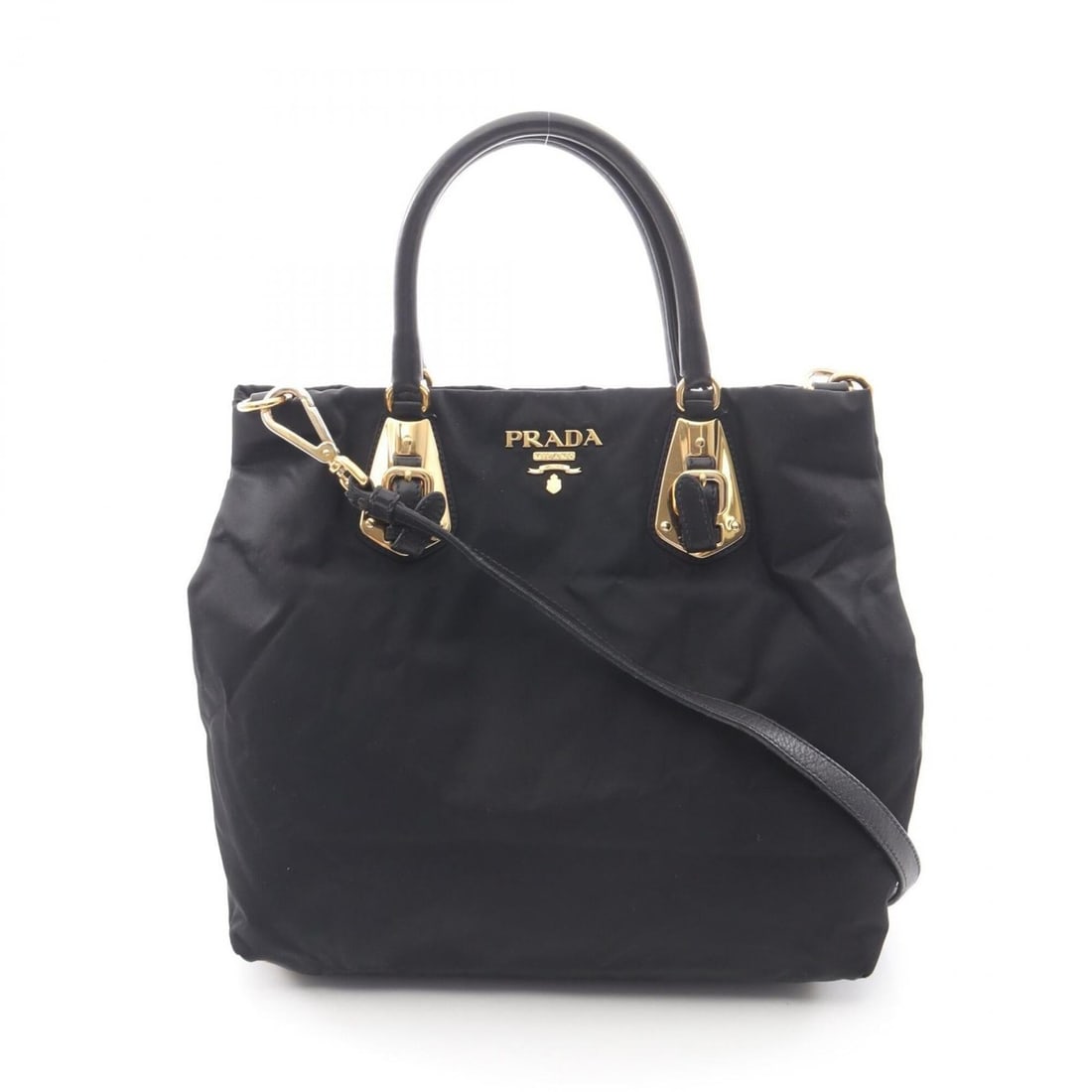 Prada PRADA Tote Bag Handbag Nylon Leather Women's Black BN1615: --- Catalog ---Category: SizeSize (HxWxD): 25cm x 27cm x 12cm / 9.84'' x 10.62'' x 4.72''Category: DesignType: Handbag, Tote bagColor: BlackGender: WomenMaterial: Nylon , Leather Category: GeneralMPN: