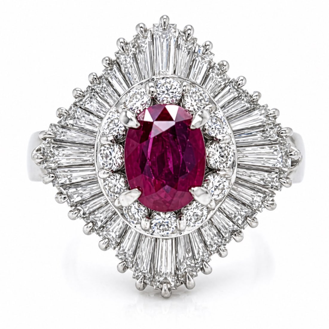 Platinum Ruby & Diamond Ring (1 of 1)