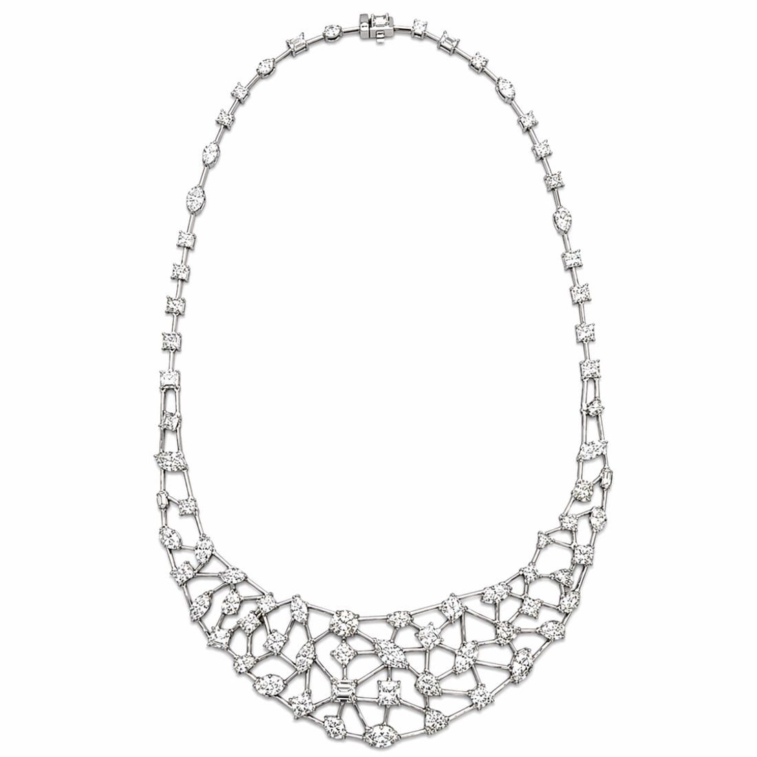 Platinum 29.00 Ct. Diamond Necklace: Luxury Platinum Necklace; 29.00 Ct. total weight of brilliant-cut diamonds.