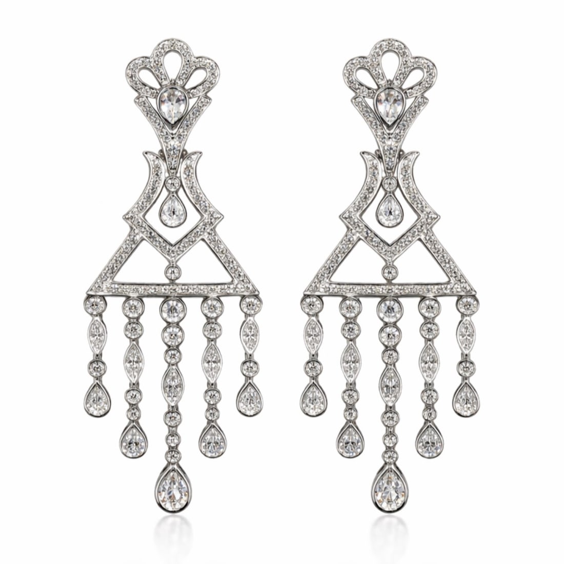 HANS D. KREIGER 18K WG Diamond Earrings (1 of 1)