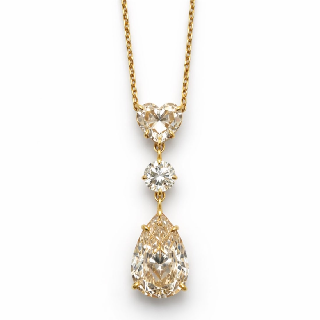 18K YG GIA Certified 4.01 Ct. Diamond Necklace (1 of 1)