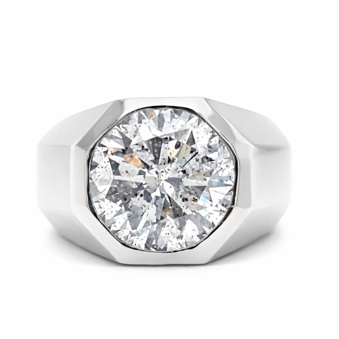 Platinum GIA Certified 4.73 Ct. Diamond Ring: Solid Platinum; GIA Certified 4.73 Ct. center diamond footprint; Premium estate setting.