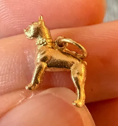 Vintage 14K Gold Dog or Terrier Charm (1 of 1)
