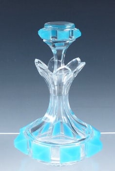 Louis Philippe Period Baccarat Blue Opaline Overlay Perfume Bottle (1 of 1)