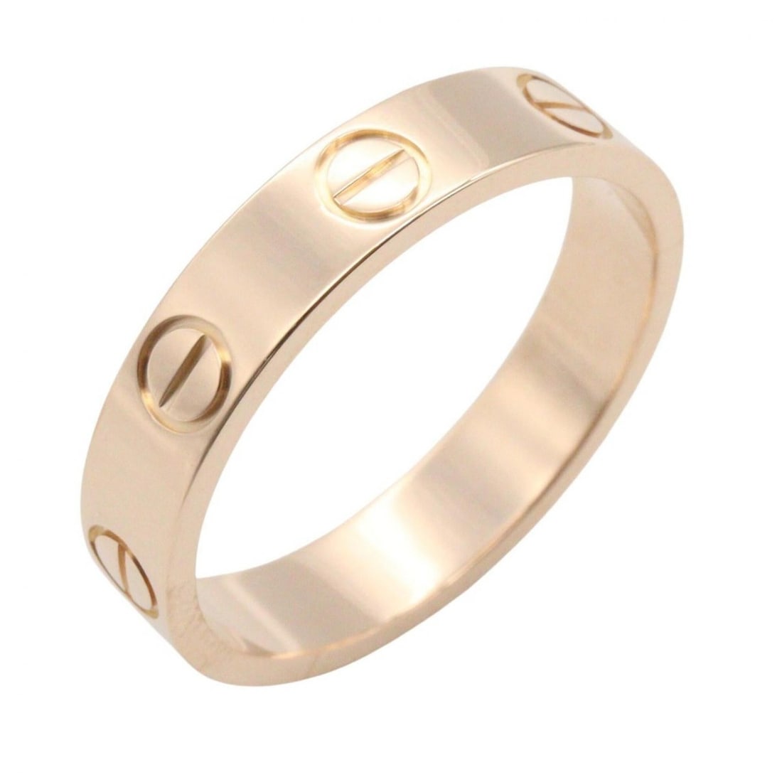 Cartier Mini Love Ring, 18K Pink Gold (PG), Women's Jewelry, Tone: --- Catalog ---Category: SizeUS Size: 5Brand Size: 49Category: DesignType: Band ringColor: Pink goldGender: WomenMaterial: Pink gold (18K)Category: GeneralBrand: Cartier--- Item List ---Section: Condi