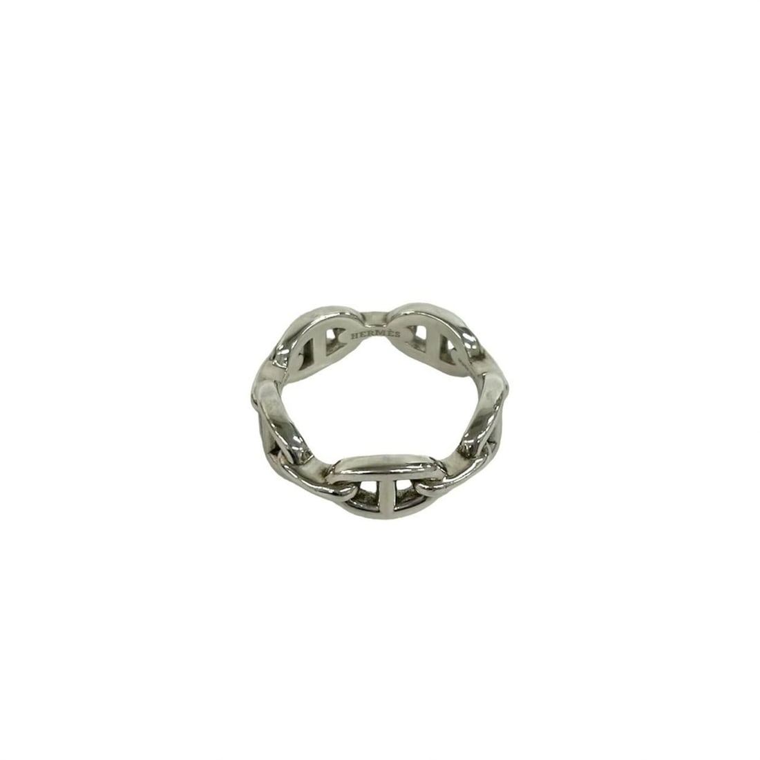 HERMES Hermes Enchainée Ring 925 Sterling Silver Accessory Jewelry Men's 38211: --- Catalog ---Category: SizeJP Size: 18US Size: 9Category: DesignType: Band ringColor: SilverGender: MenMaterial: Silver 925Category: GeneralBrand: Hermes--- Item List ---Section: ConditionRanking: R