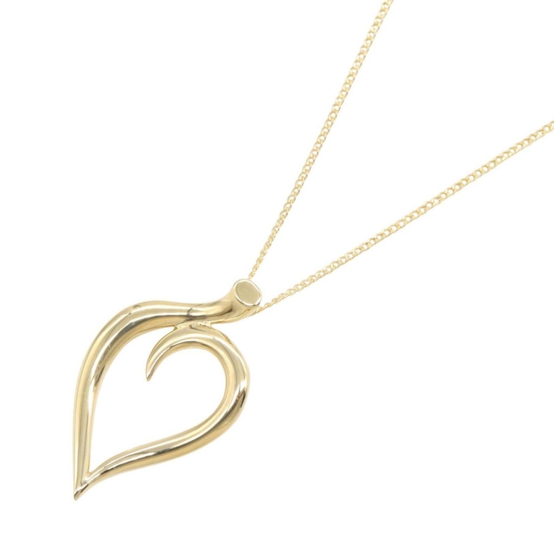 Tiffany & Co. Leaf Heart Necklace, 18K (Yellow Gold), Women's Jewelry, Gold Tone: --- Catalog ---Category: SizePendant Size: 27mm x 16mm / 1.06'' x 0.62''Neck Circumference: 46.5 cm / 18.3''Category: DesignColor: GoldGender: WomenMaterial: Yellow gold (18K)Necklace Type: NecklaceCa