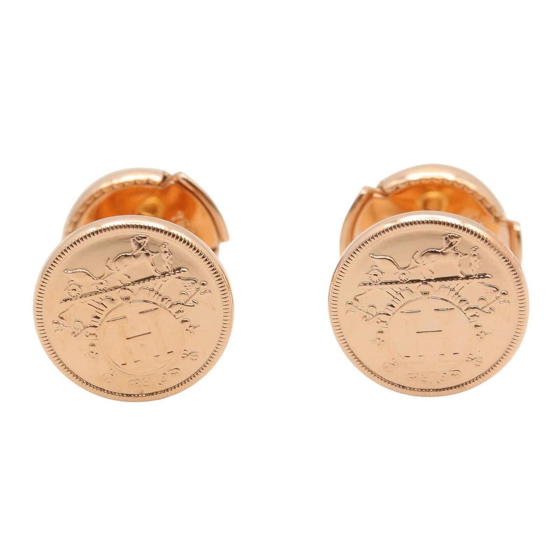 Hermes Ex-Libris TPM Earrings, 18KPG (Pink Gold), Women's Jewelry, Gold Tone: --- Catalog ---Category: SizeSize (HxWxD): 8.30mm x 8.30mm / 0.33'' x 0.33''Category: DesignType: Stud earringsColor: GoldGender: WomenMaterial: Pink gold (18K)Category: GeneralBrand: Hermes--- Item L
