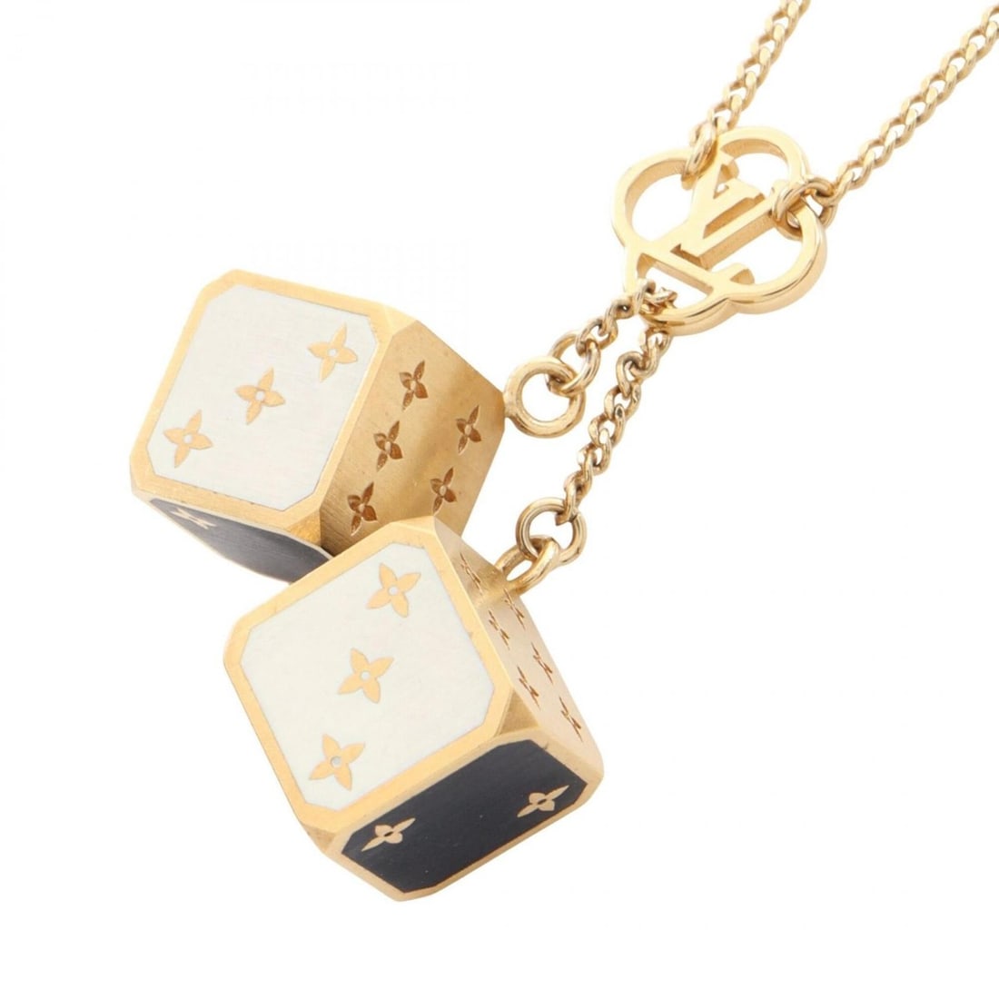 Louis Vuitton Collier Game On Necklace Jewelry GP (Gold Plated) Women's Gold, Black, White: --- Catalog ---Category: SizePendant Size: 10mm x 10mm / 0.39'' x 0.39''Neck Circumference: 49.5 cm - 55 cm / 19.48'' - 21.65''Category: DesignColor: Black, Gold, WhiteGender: WomenMaterial: Gold plat