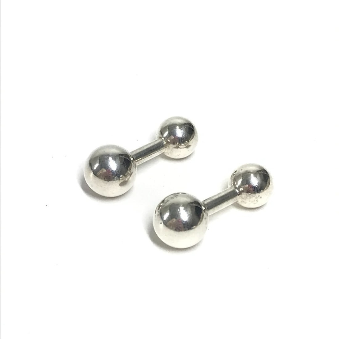 TIFFANY&Co. Tiffany Logo Accessory Jewelry Cufflinks SV925 Men's Women's Silver (1 of 7)