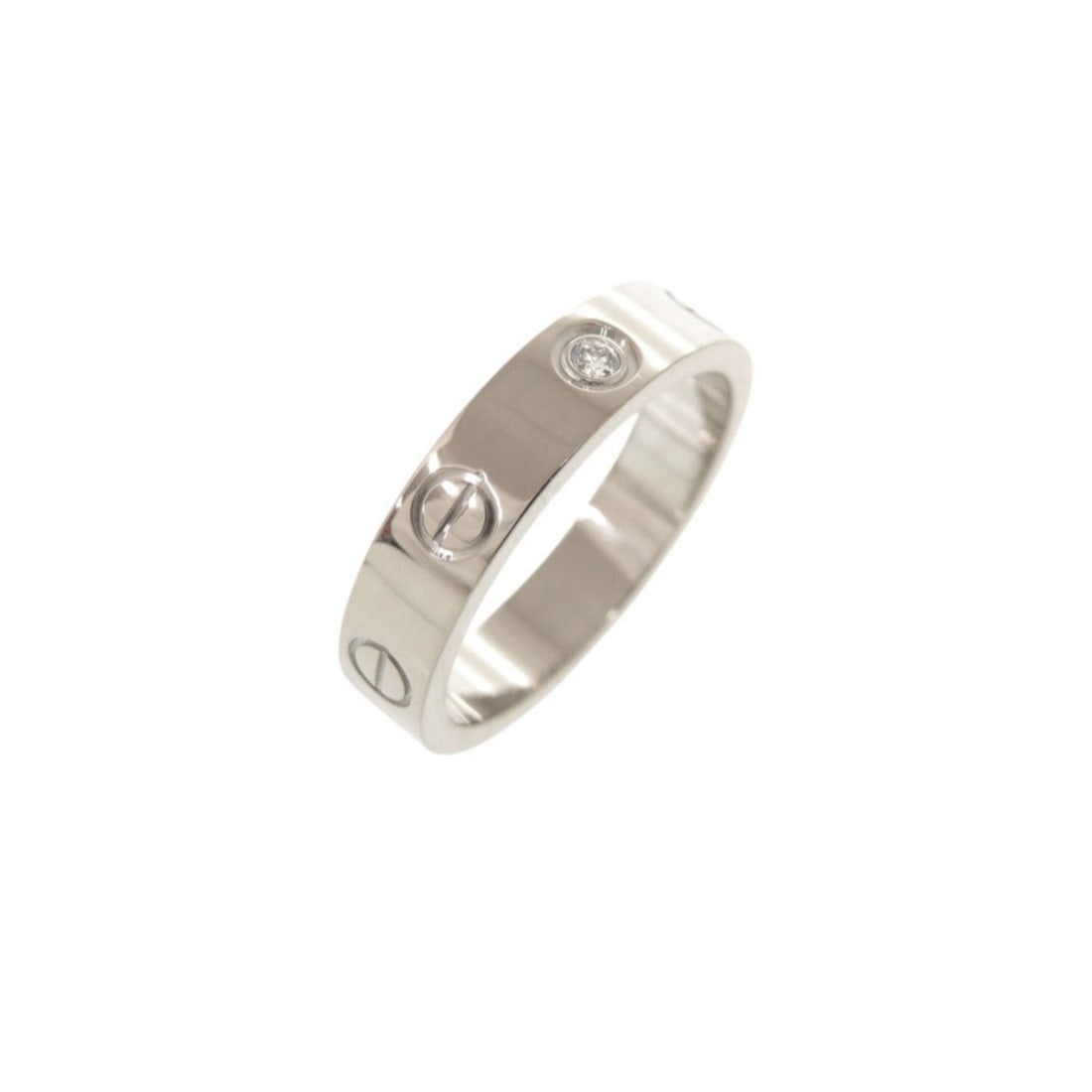 Like New Cartier Love Ring Small #49 18KWG 750WG Diamond White Gold Jewelry 0124CARTIER: --- Catalog ---Category: SizeUS Size: 5Brand Size: 49Category: DesignType: Band ringColor: White goldGender: WomenMaterial: White gold (18K)Category: GeneralBrand: Cartier--- Item List ---Section: Con