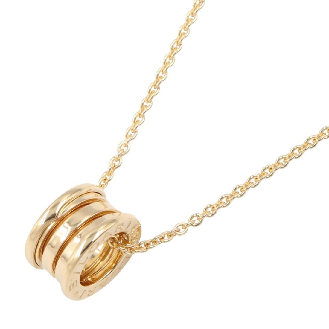 Bvlgari Bulgari B-zero1 necklace, 18K (yellow gold), women's jewelry, gold tone.: --- Catalog ---Category: SizePendant Size: 14mm x 8mm / 0.55'' x 0.31''Neck Circumference: 40.5 cm / 15.94''Category: DesignColor: GoldGender: WomenMaterial: Yellow gold (18K)Necklace Type: NecklaceCa