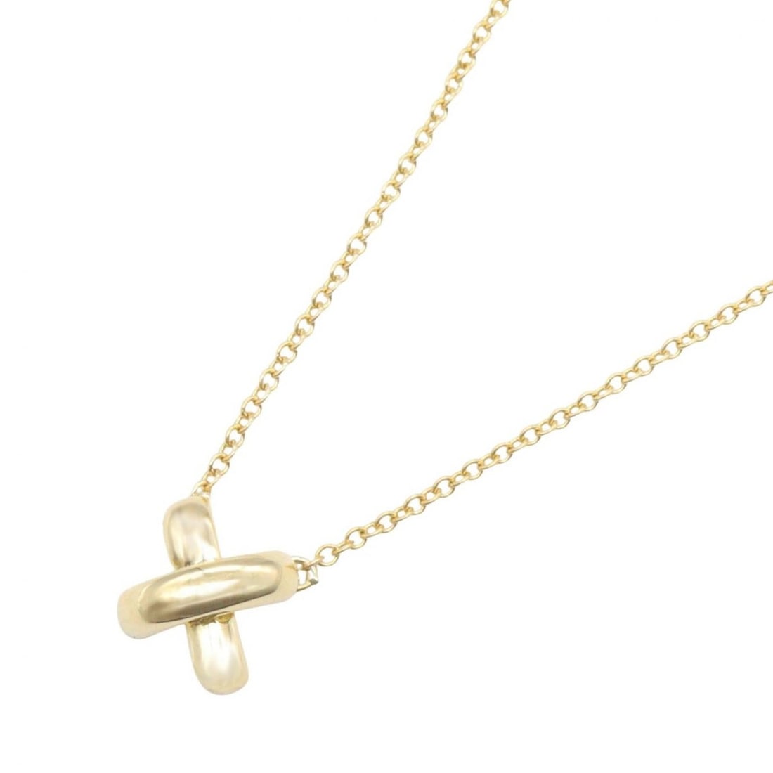 Tiffany & Co. Cross Stitch Necklace, 18K Yellow Gold, Women's Jewelry, Gold Tone: --- Catalog ---Category: SizePendant Size: 7mm x 7mm / 0.27'' x 0.27''Neck Circumference: 41.5 cm / 16.33''Category: DesignColor: GoldGender: WomenMaterial: Yellow gold (18K)Necklace Type: NecklaceCat