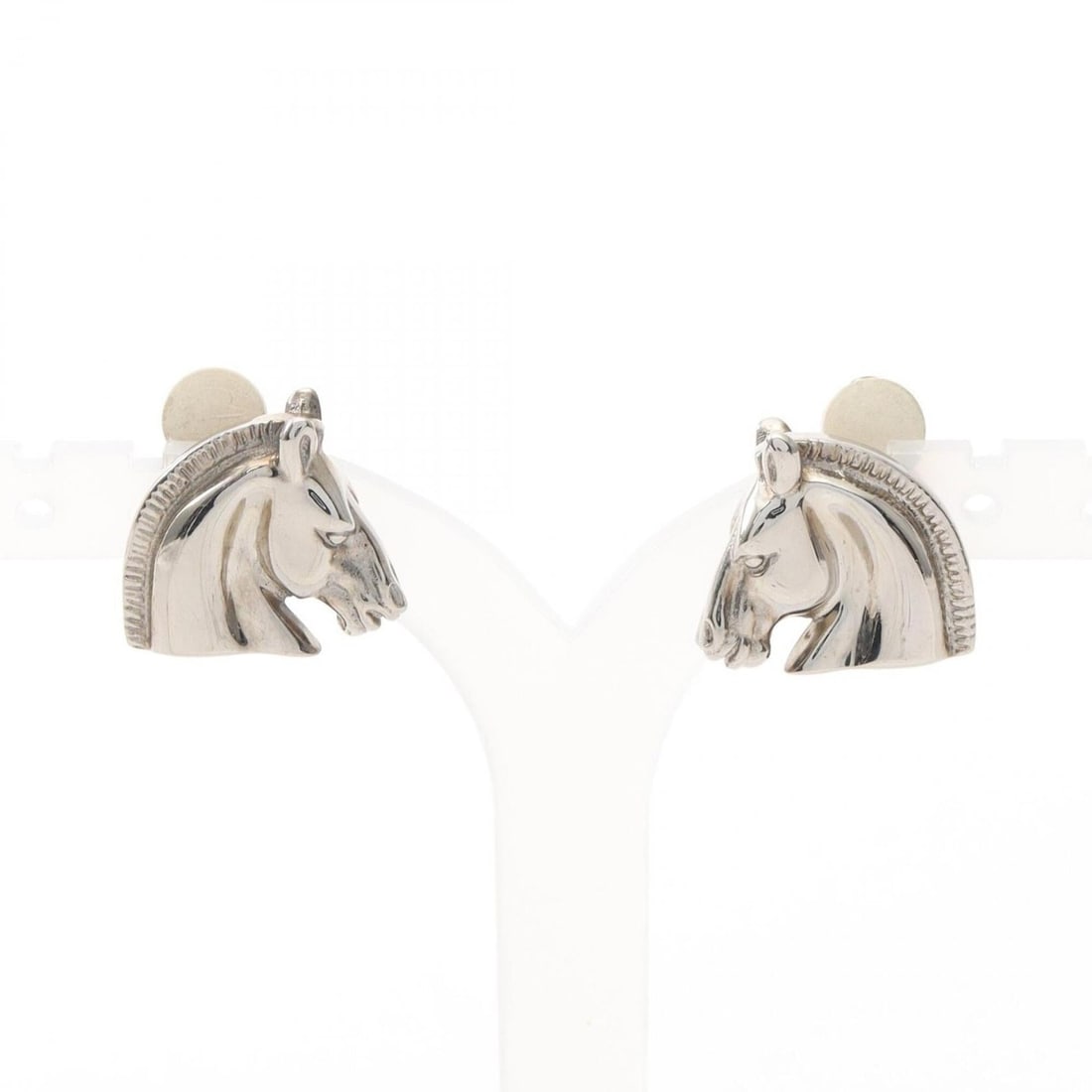 Hermes Cheval Horse Earrings, Stainless Steel Jewelry, Women's, Silver Tone: --- Catalog ---Category: DesignType: Clip earringsColor: SilverGender: WomenMaterial: Stainless steelCategory: GeneralBrand: Hermes--- Item List ---Section: ConditionRanking: Rank A Used - A few trace