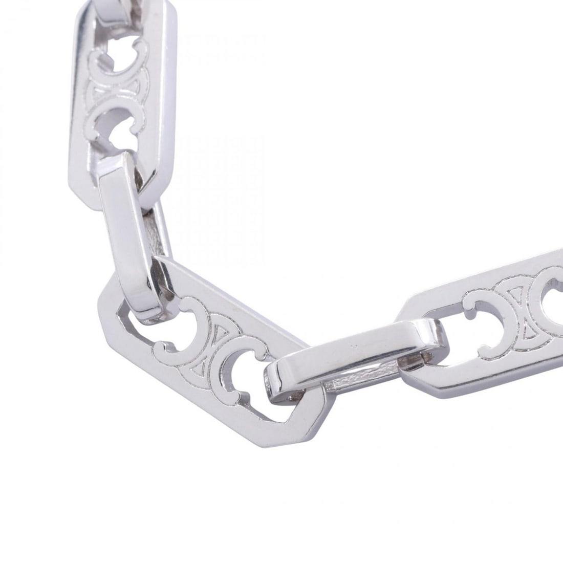 Celine Triomphe Small Octagon Necklace, Stainless Steel, Silver Tone, Men's Jewelry: --- Catalog ---Category: SizeNeck Circumference: 44.5 cm - 48 cm / 17.51'' - 18.89''Category: DesignColor: SilverGender: MenMaterial: Stainless steelNecklace Type: NecklaceCategory: GeneralBrand: Celi