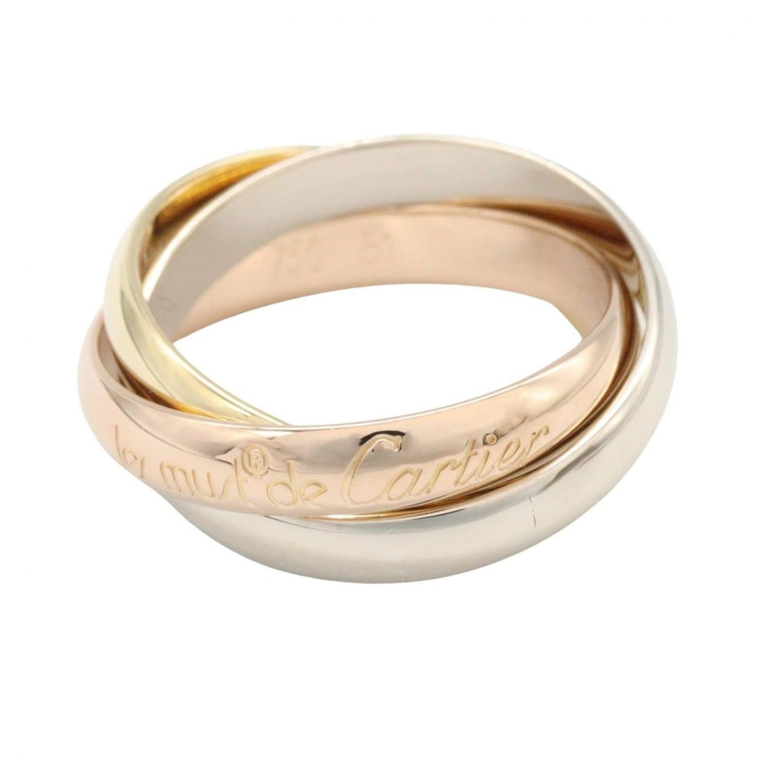 Cartier Trinity Ring - Ring/Finger Jewelry 18K (Yellow Gold), 18KWG (White 18KPG (Pink Gold) Women's: --- Catalog ---Category: SizeJP Size: 10US Size: 5.5Category: DesignType: Band ringColor: Gold, SilverGender: WomenMaterial: Pink gold (18K), White gold (18K), Yellow gold (18K)Category: GeneralBrand: