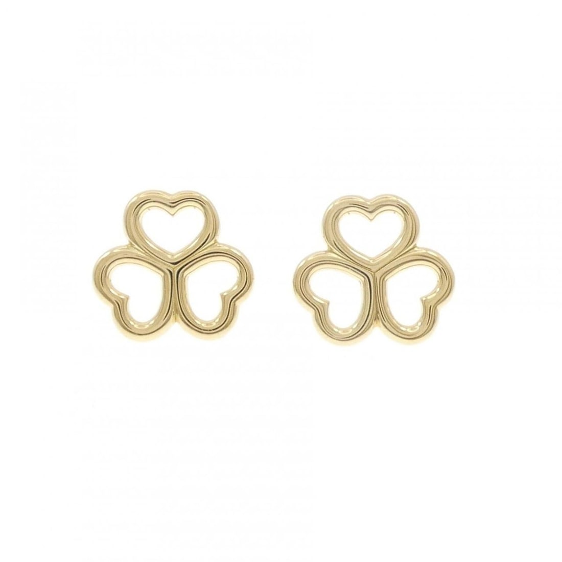 Tiffany Heart Clover Earrings: --- Catalog ---Category: SizeSize (HxWxD): 13.20mm x 14.00mm / 0.52'' x 0.55''Category: DesignType: Stud earringsGender: WomenMaterial: Yellow gold (18K)Category: GeneralBrand: Tiffany--- Item List