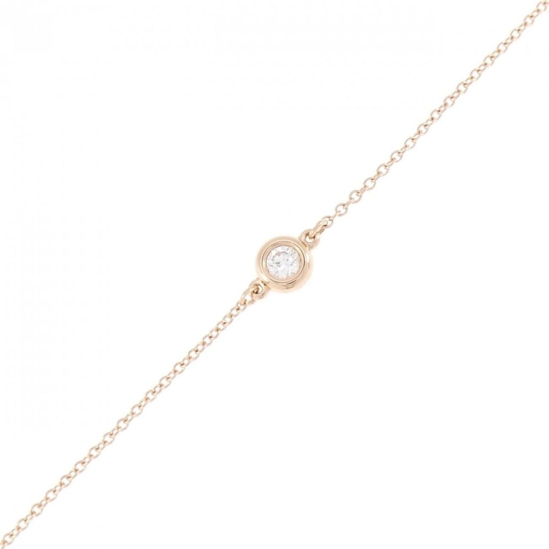 Tiffany & Co. By the Yard Bracelet 0.10CT: --- Catalog ---Category: SizeWidth: 5.2mm / 0.2''Weight: 1.5g / 0.05oz.Total Length: 18cm / 7.08''Category: DesignType: Charm braceletStone: DiamondGender: WomenMaterial: Pink gold (18K)Weight (ct.): 