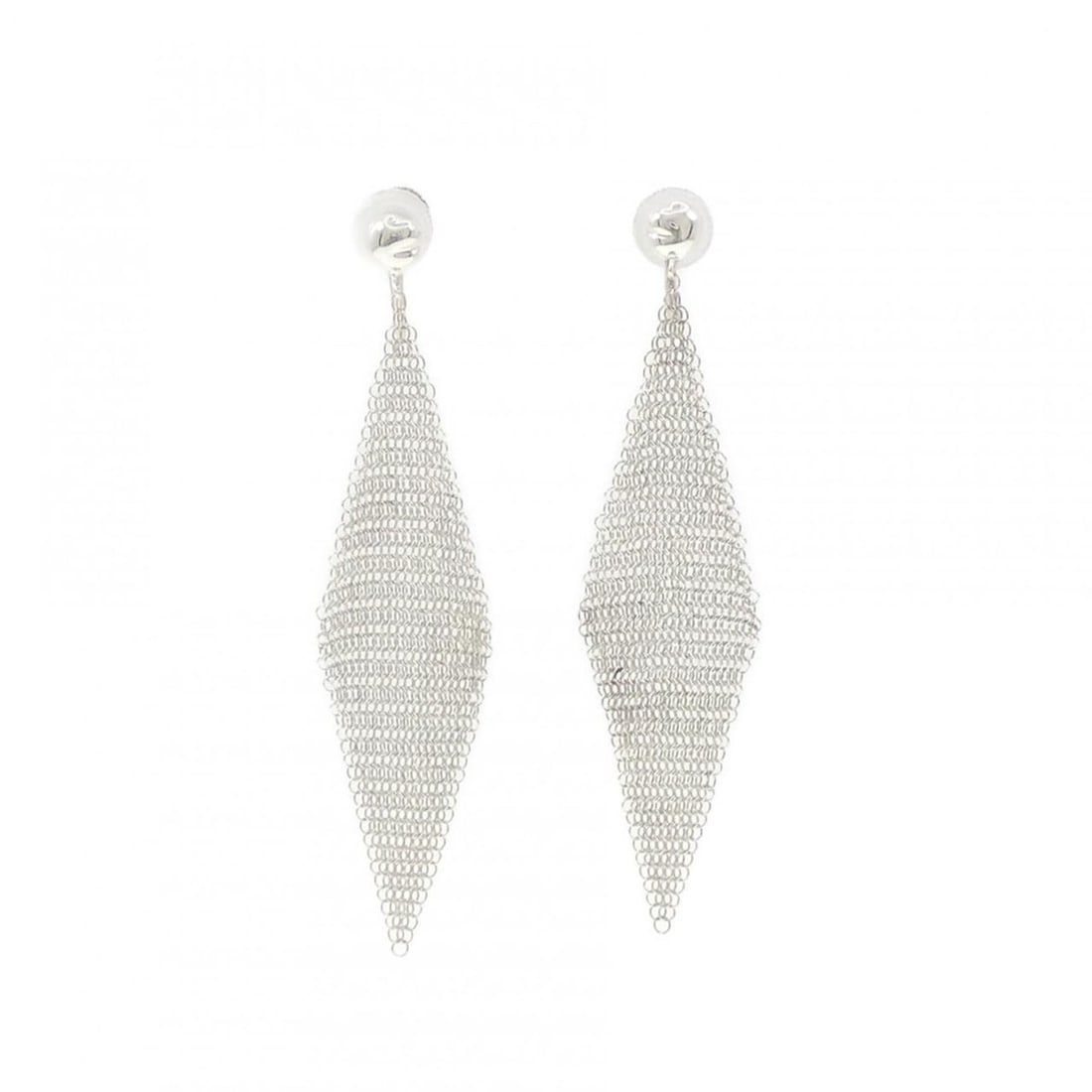 Tiffany & Co. Silver 14K White Gold Earrings: --- Catalog ---Category: SizeWeight: 5.6g / 0.19oz.Size (HxWxD): 71.20mm x 23.80mm / 2.80'' x 0.94''Category: DesignType: Clip earringsGender: WomenMaterial: Silver, White gold (14K)Category: GeneralB