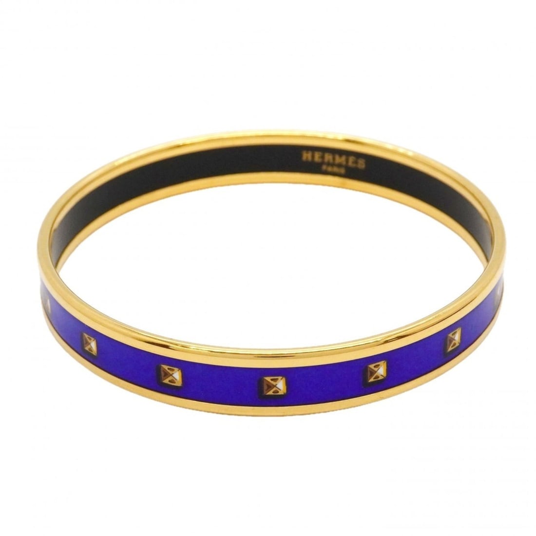 Hermes Bangle Email PM GP Plated Cloisonné Gold Blue Women's: --- Catalog ---Category: SizeLength: 19cm / 7.48''Category: DesignType: BangleColor: Blue, GoldGender: WomenMaterial: Cloisonné/enamel, Gold platingCategory: GeneralBrand: Hermes--- Item List ---Sect