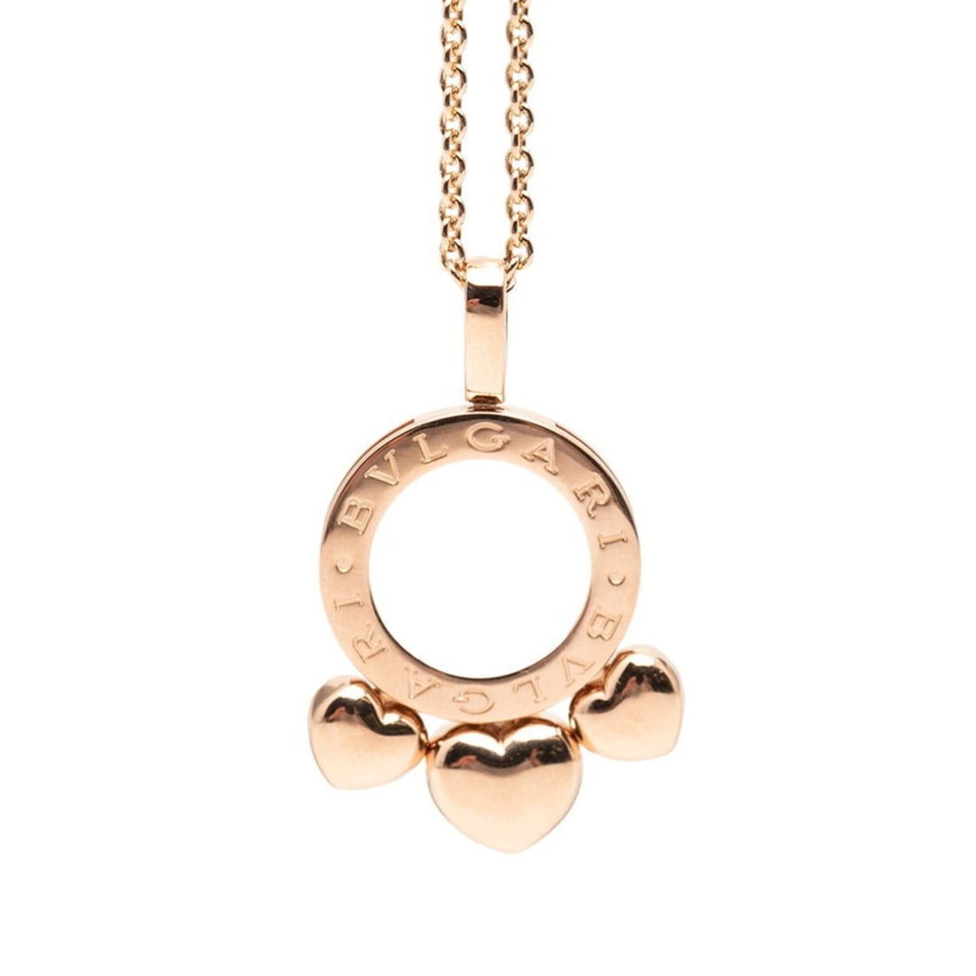 Bvlgari Bulgari 18KPG Pink Gold Allegra Heart Chain Pendant Necklace for Women: --- Catalog ---Category: SizePendant Size: 2.1mm x 34mm / 0.08'' x 1.33''Neck Circumference: 45 cm / 17.71''Category: DesignColor: Pink goldGender: WomenMaterial: Pink goldNecklace Type: Pendant neckl