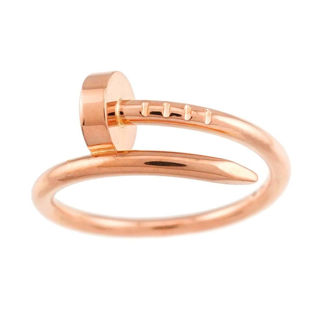 Cartier Juste un Clou Small Ring #49, 18K PG Pink Gold 750.: --- Catalog ---Category: SizeJP Size: 9US Size: 5Category: DesignType: Band ringColor: Pink goldGender: WomenMaterial: Pink gold (18K)Category: GeneralBrand: Cartier--- Item List ---Section: